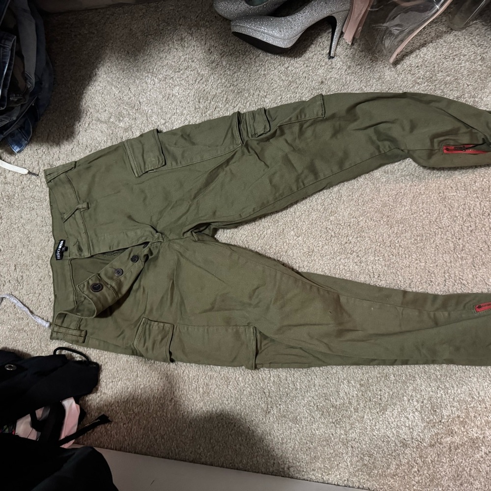 Fashion Nova Khaki Cargo Pants